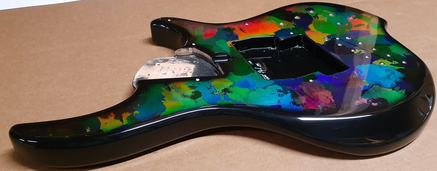 Mean Street Holoburst black bass body paint job Josh A pic 1.jpg